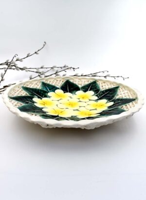 Frangipani Floral Lattice Platter (Wall Hanging) - Muddy Fingers