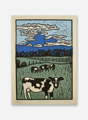 Taranaki Farm (Limited Edition Screen Print) - Stuart Morris