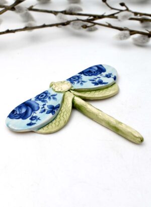 Dragonfly Blue Flowers - Kirsty Gardiner