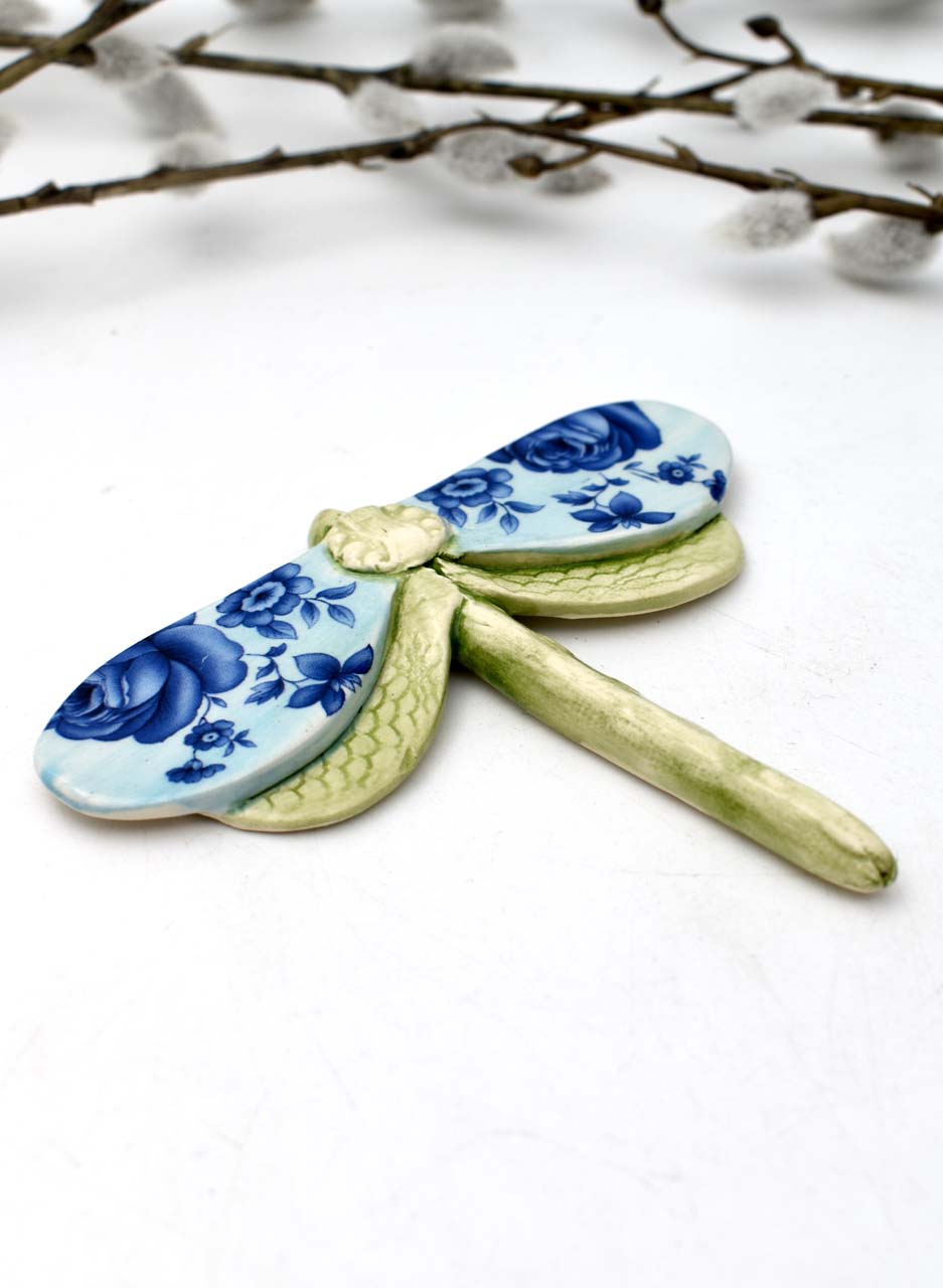 Dragonfly Blue Flowers - Kirsty Gardiner