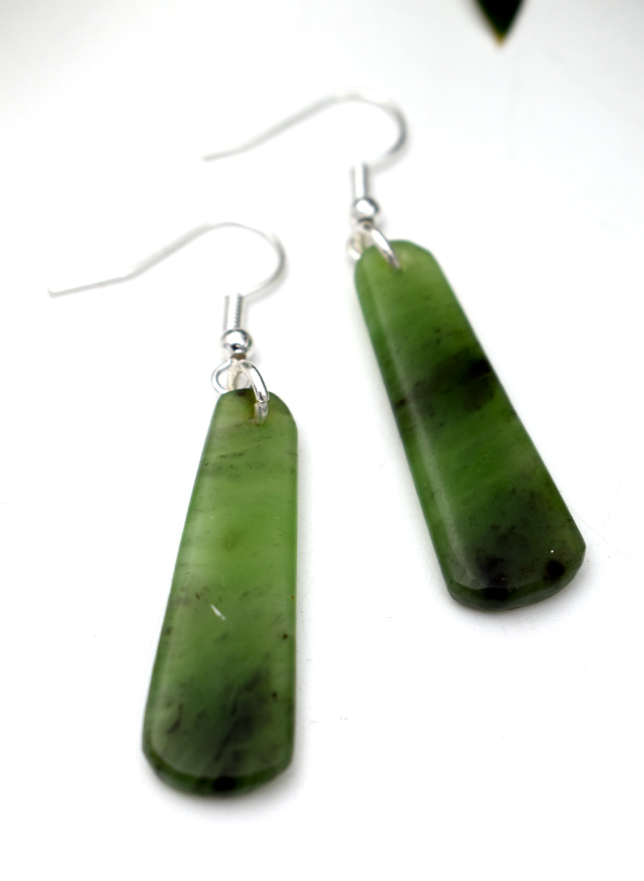 Pounamu Earrings – Carved by Tony Lusty - Image 3
