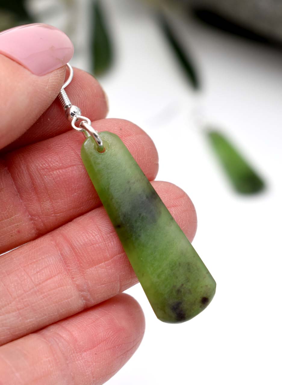 Pounamu Earrings – Carved by Tony Lusty - Image 2