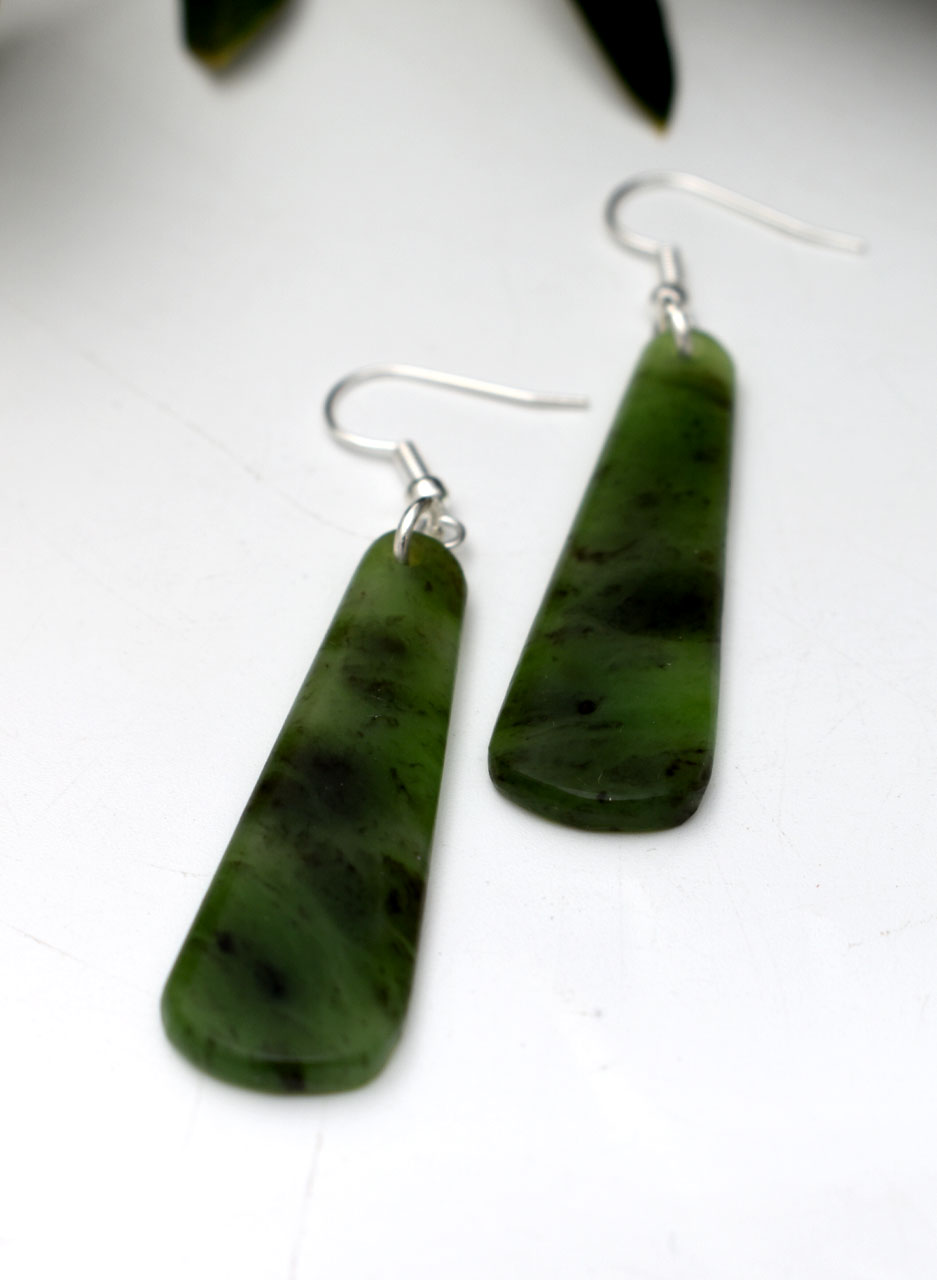 Pounamu Earrings – Carved by T. Lusty - Image 2