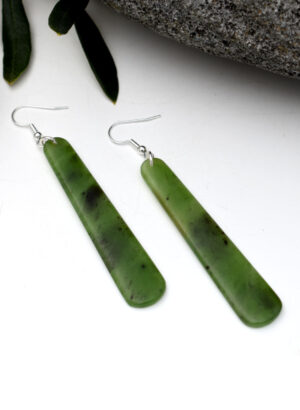 Pounamu Earrings – Carved by T. Lusty