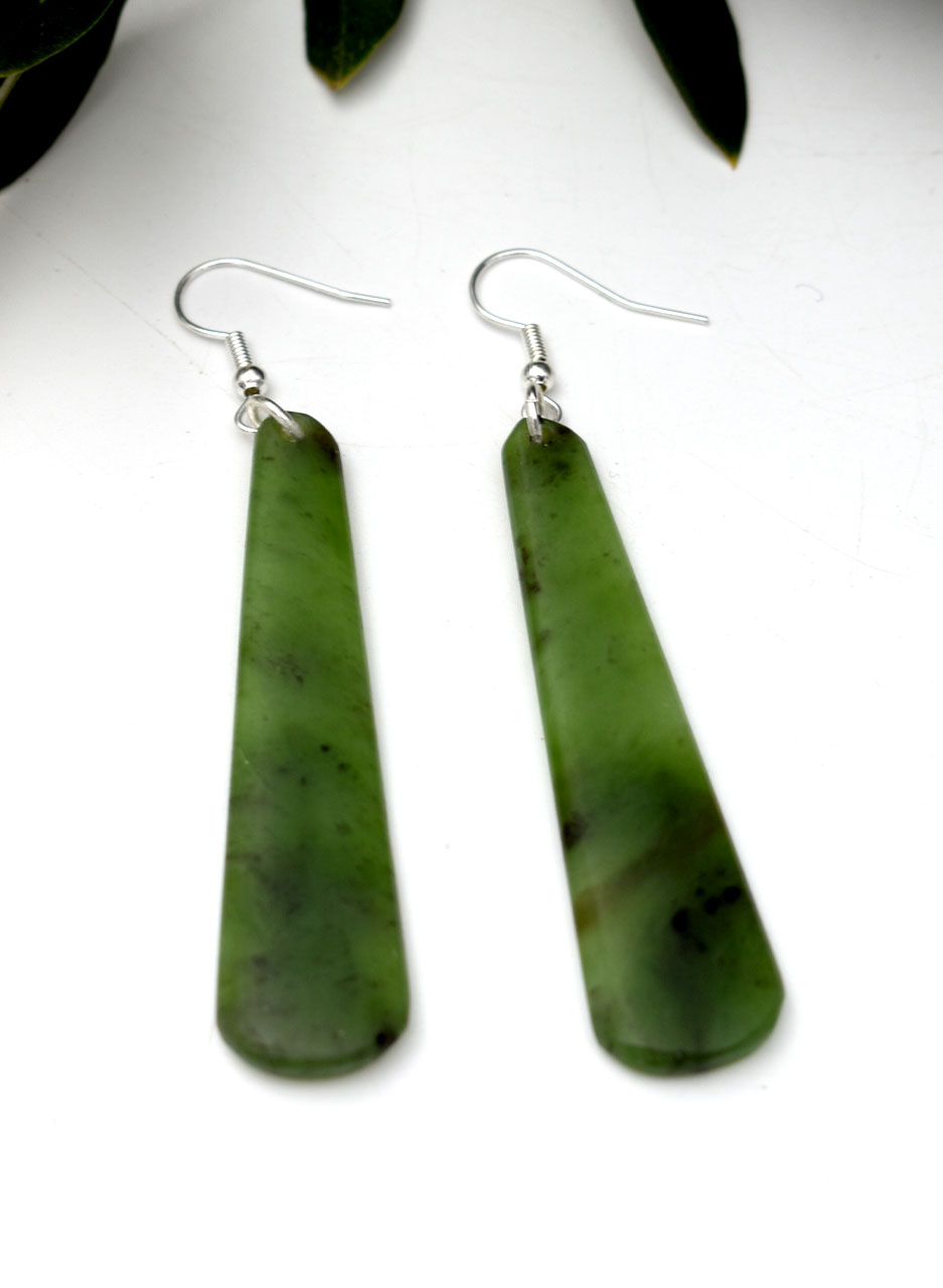 Pounamu Earrings – Carved by T. Lusty - Image 3