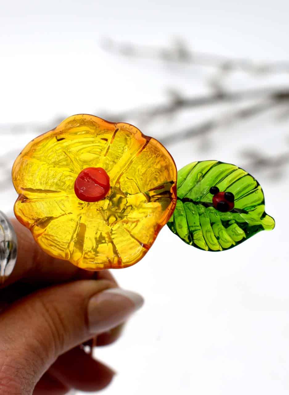 Warm Yellow Glass Flower - Frances Hanson - Image 2