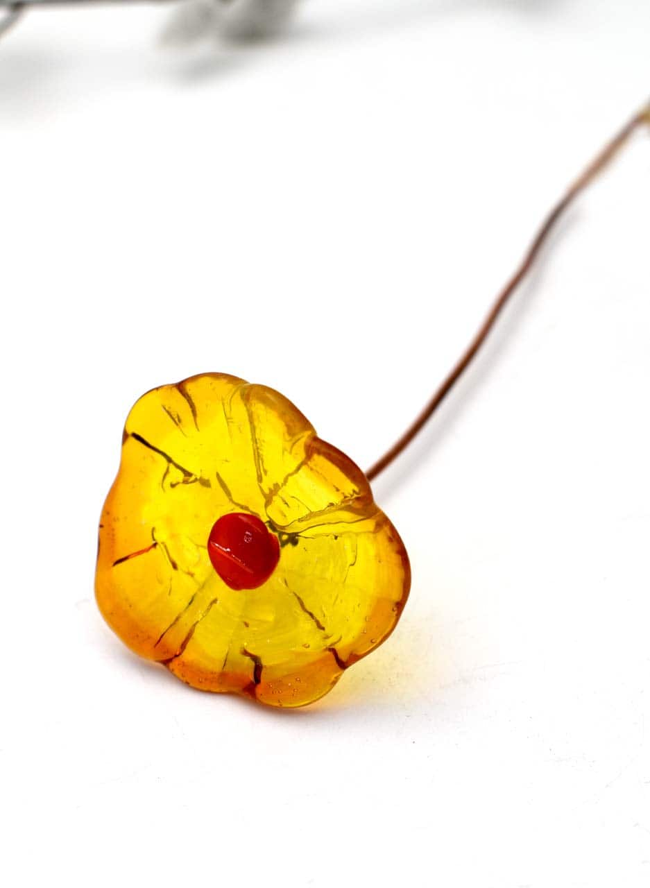 Warm Yellow Glass Flower - Frances Hanson - Image 3