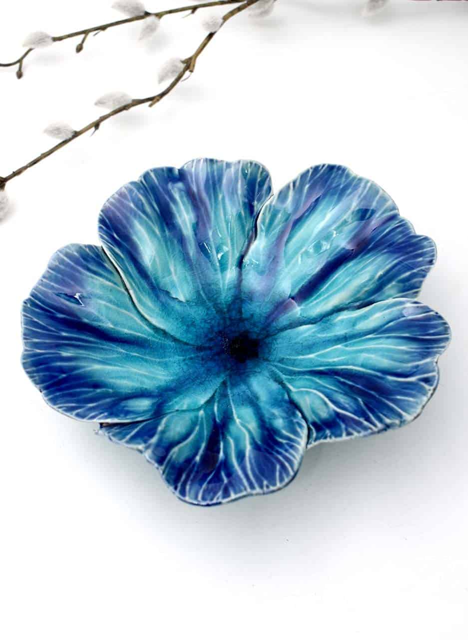 Hibiscus Bowl (Ocean Blues) - Muddy Fingers - Image 3