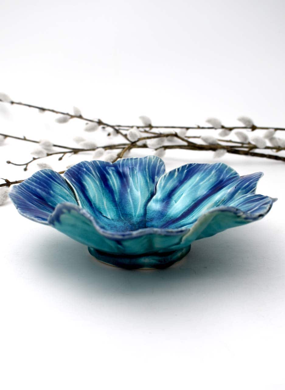 Hibiscus Bowl (Ocean Blues) - Muddy Fingers - Image 2