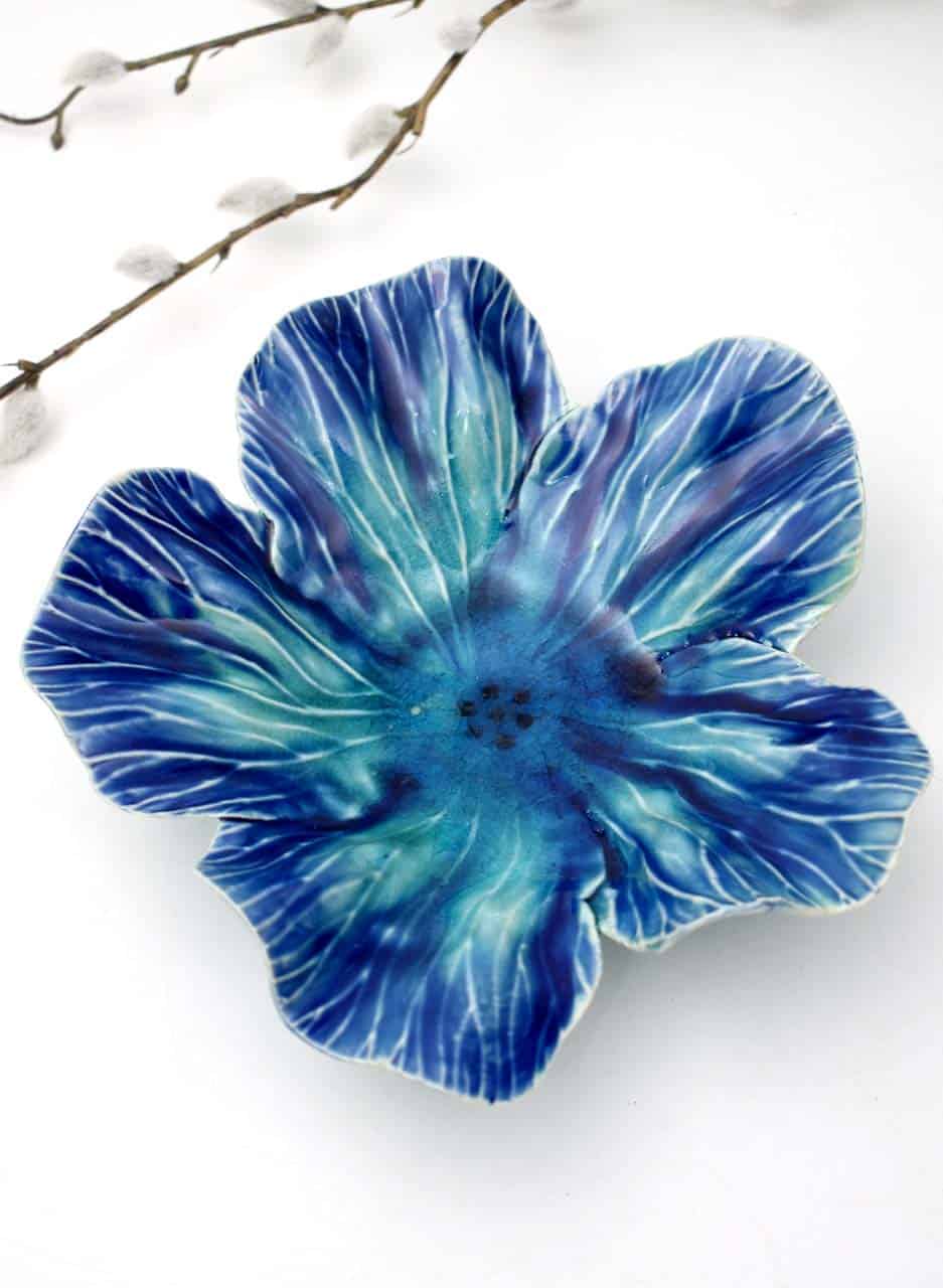 Hibiscus Bowl (Ocean Blues) - Muddy Fingers