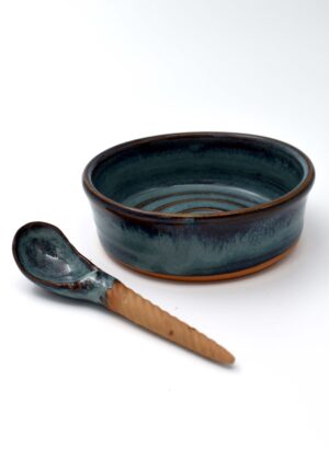 Blue Earth Salt & Sugar Bowl & Spoon - Michelle Bow