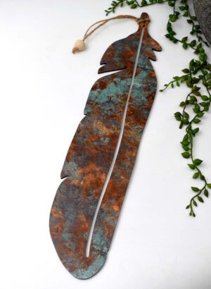 Wall Hung Printed Copper Feather (Design 1 of3)
