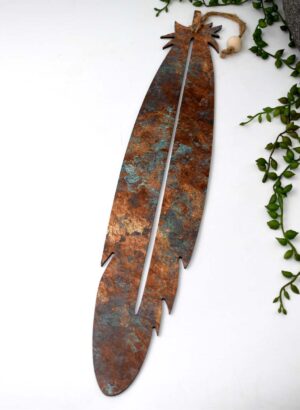 Wall Hung Printed Copper Feather (Design 2 of 3)