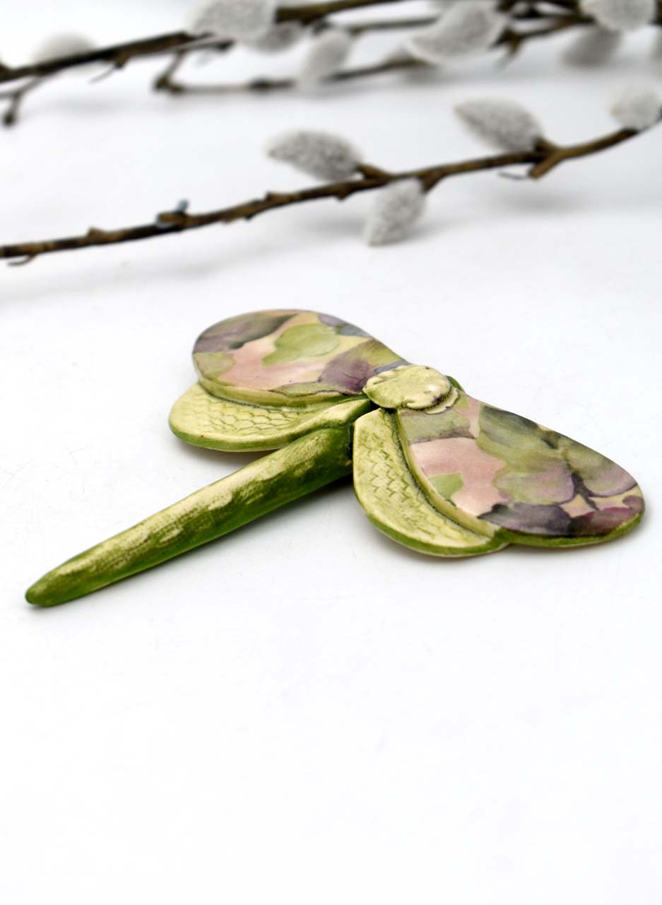 Dragonfly Vintage Soft Green Flowers - Kirsty Gardiner - Image 5