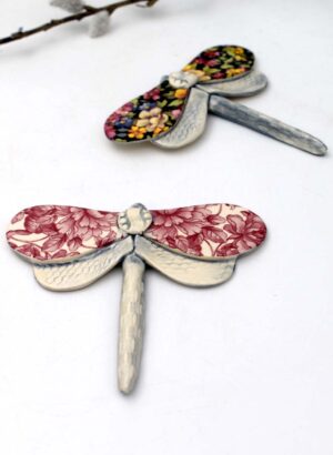 Dragonfly Red Flowers - Kirsty Gardiner