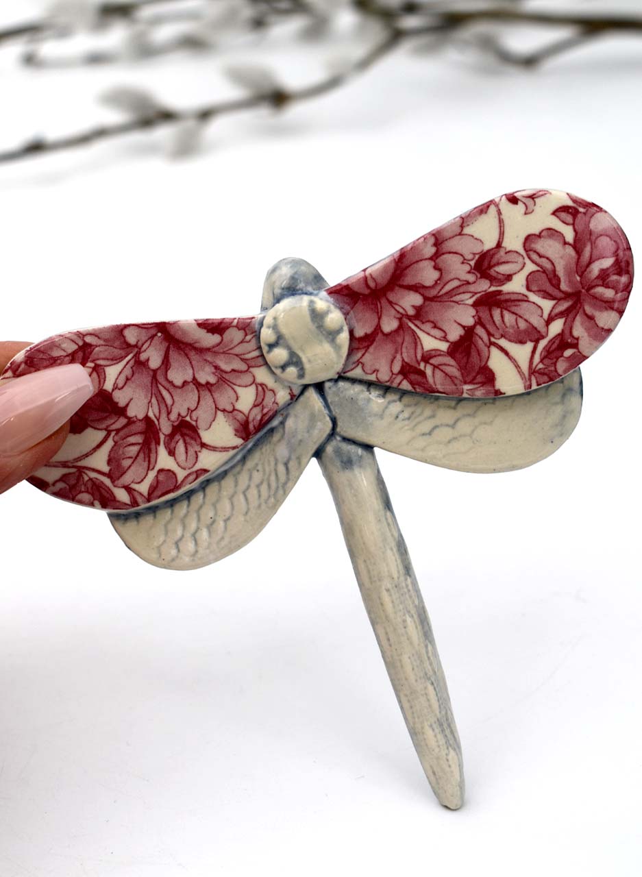 Dragonfly Red Flowers - Kirsty Gardiner - Image 2