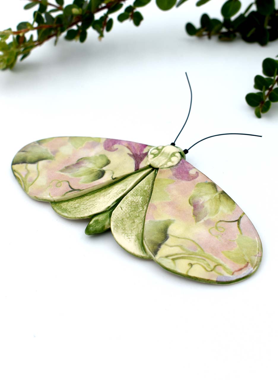 Soft Green /Lilac Flower Moth - Kirsty Gardiner