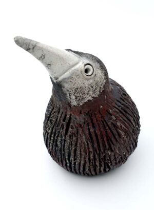Raku Kiwi - LJH Pottery