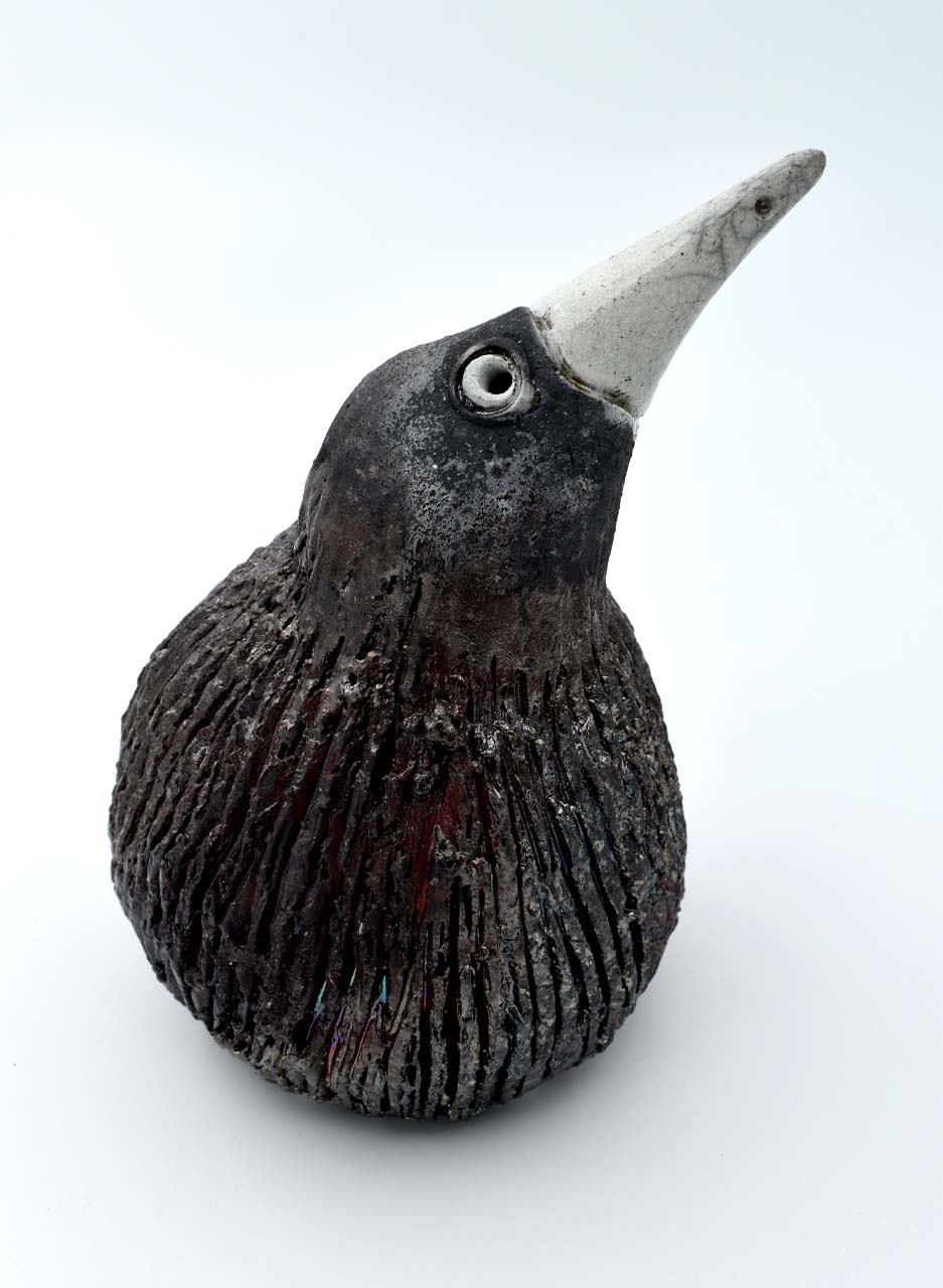 Raku Kiwi - LJH Pottery - Image 3