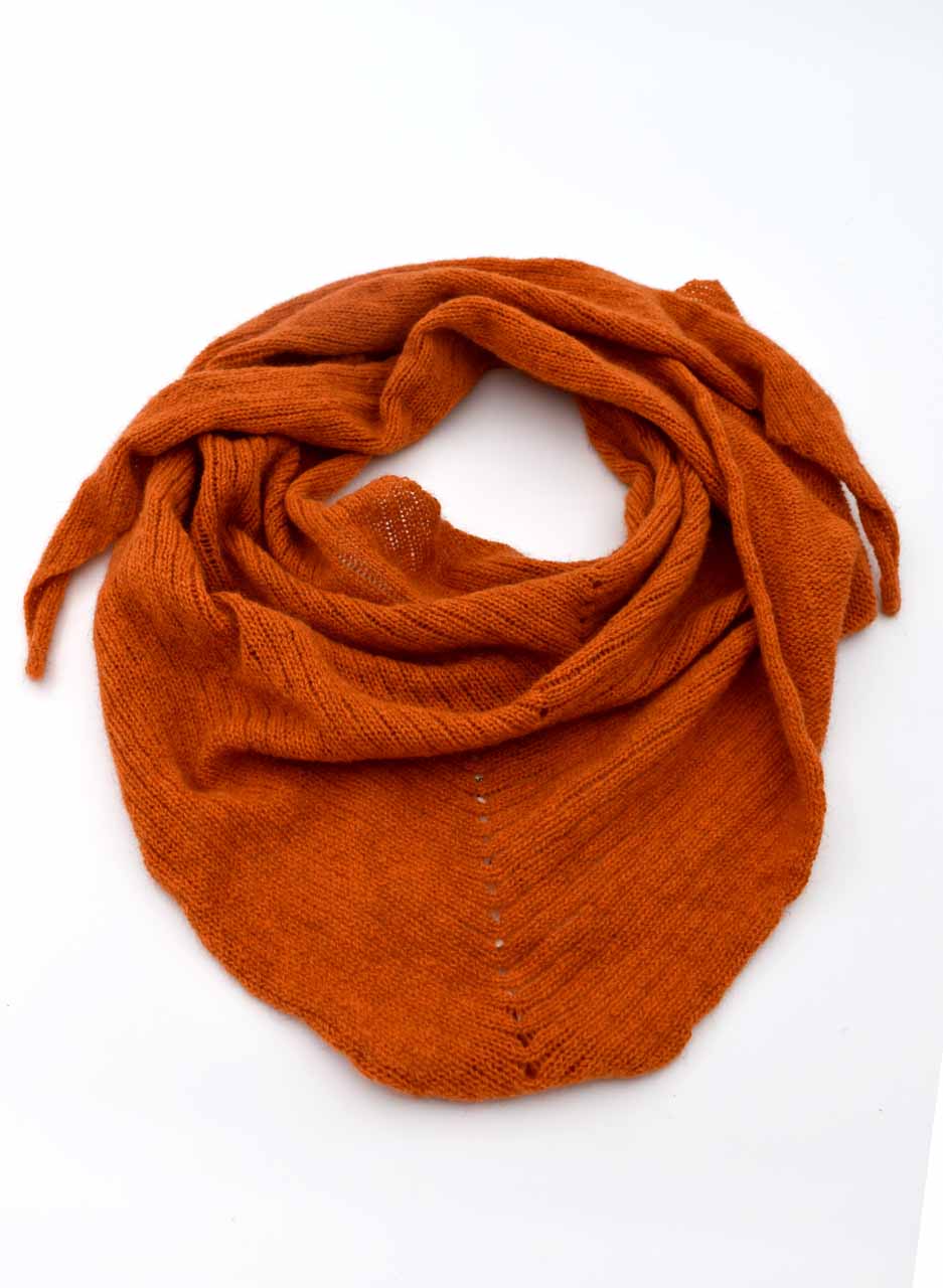 Burnt Orange Merino Possum Scarf - Ingeborg Hawighorst