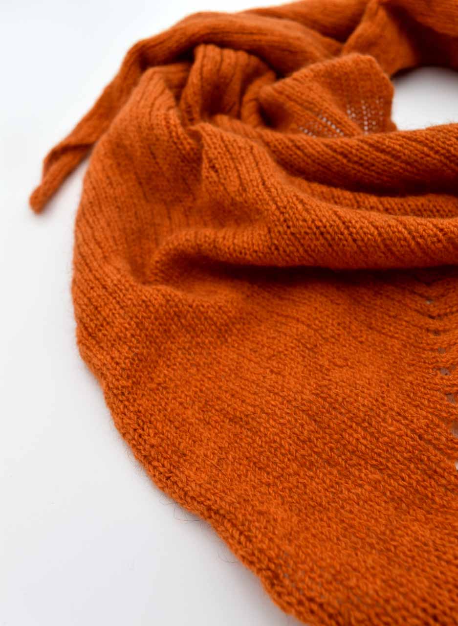 Burnt Orange Merino Possum Scarf - Ingeborg Hawighorst - Image 2