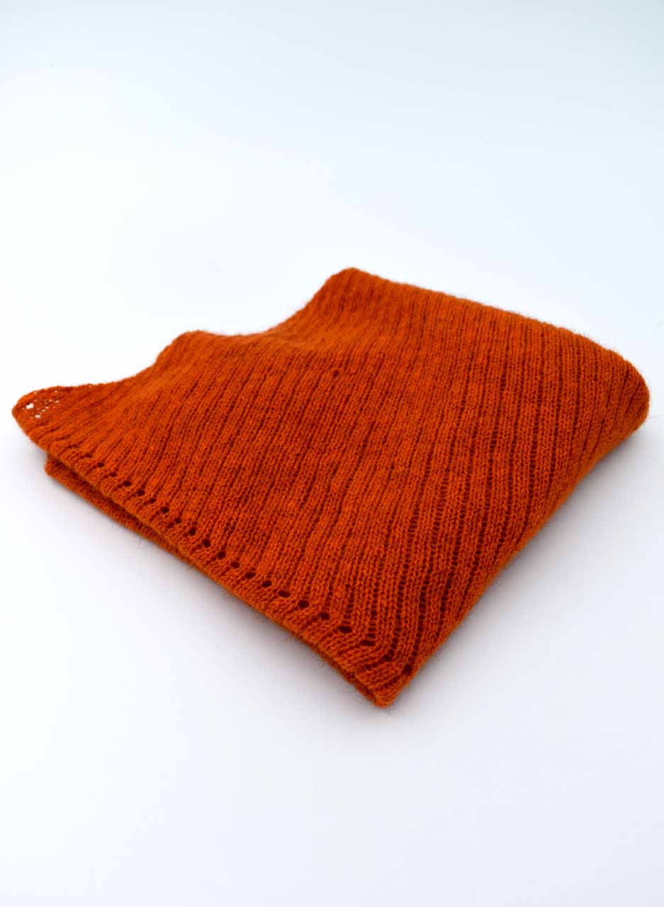 Burnt Orange Merino Possum Scarf - Ingeborg Hawighorst - Image 3