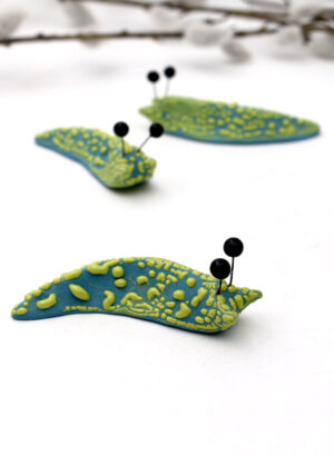 Fruity Flat Slug (Green/Blue) - Lava Ceramics