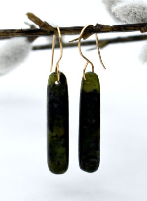 Douglas Creek Pounamu Drop Earrings - Amber Dawn
