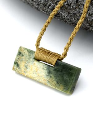 Marsden Flower Pounamu Rectangle - Amber Dawn