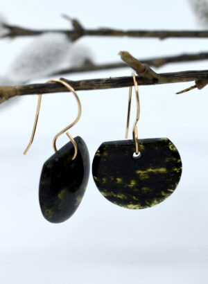Douglas Creek Pounamu Round Earrings - Amber Dawn