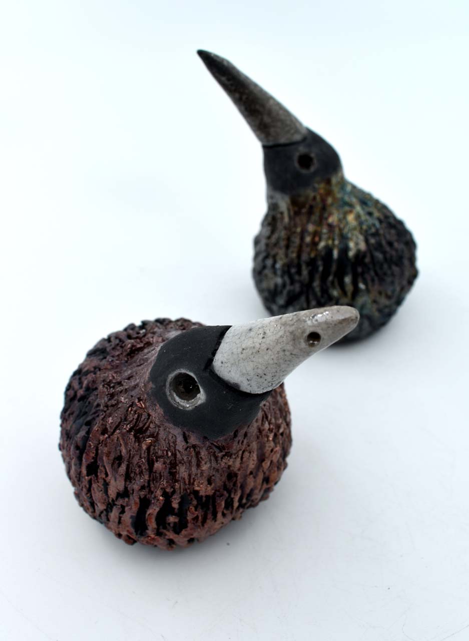 Raku Kiwi (Small) - LJH Pottery - Image 3