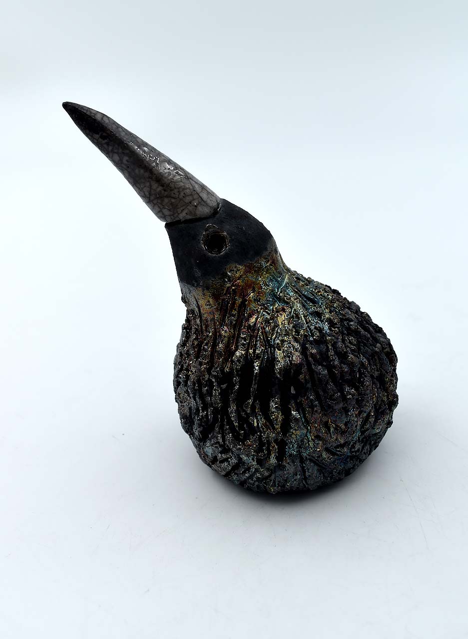 Raku Kiwi (Small) - LJH Pottery - Image 3