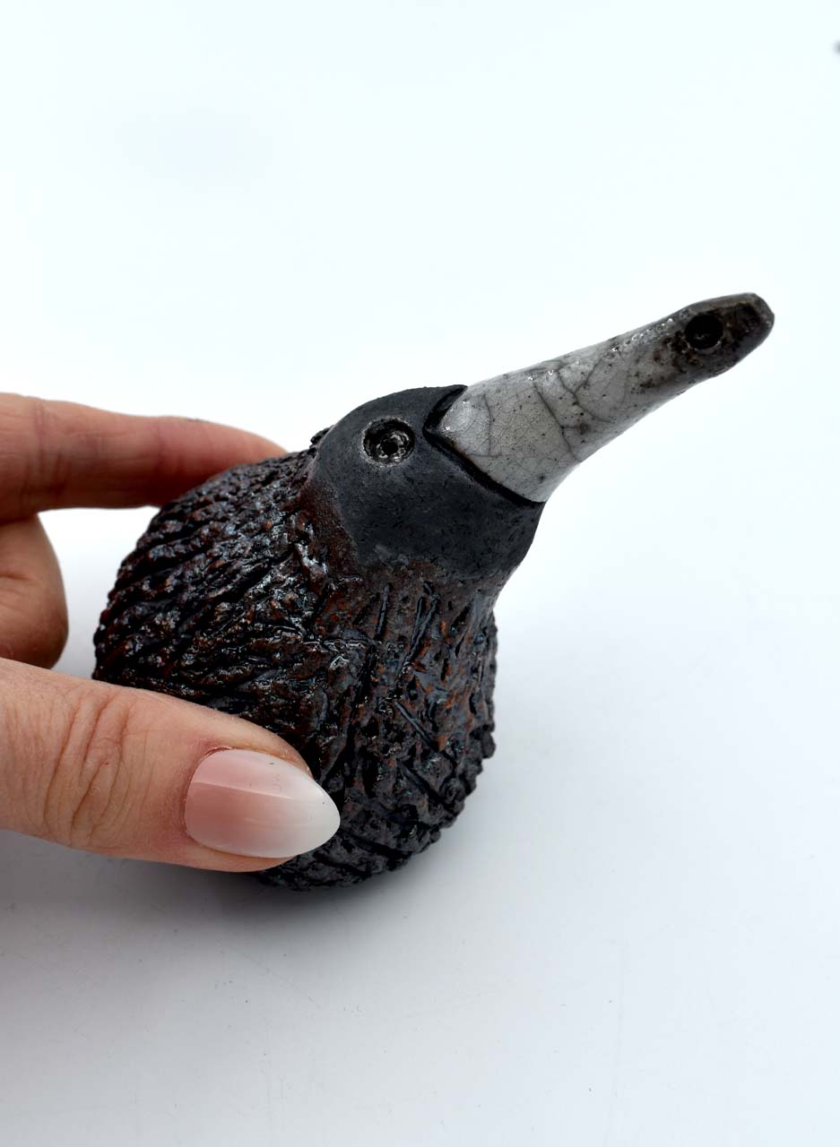 Raku Kiwi (Small) - LJH Pottery - Image 2