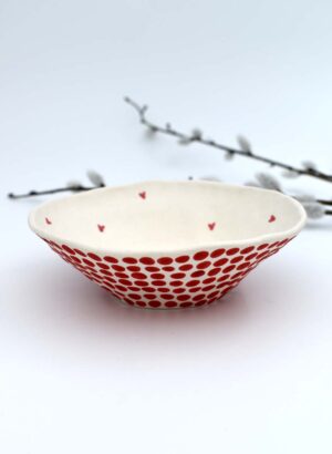 Red Heart Bowl - Mazza Made Ceramics