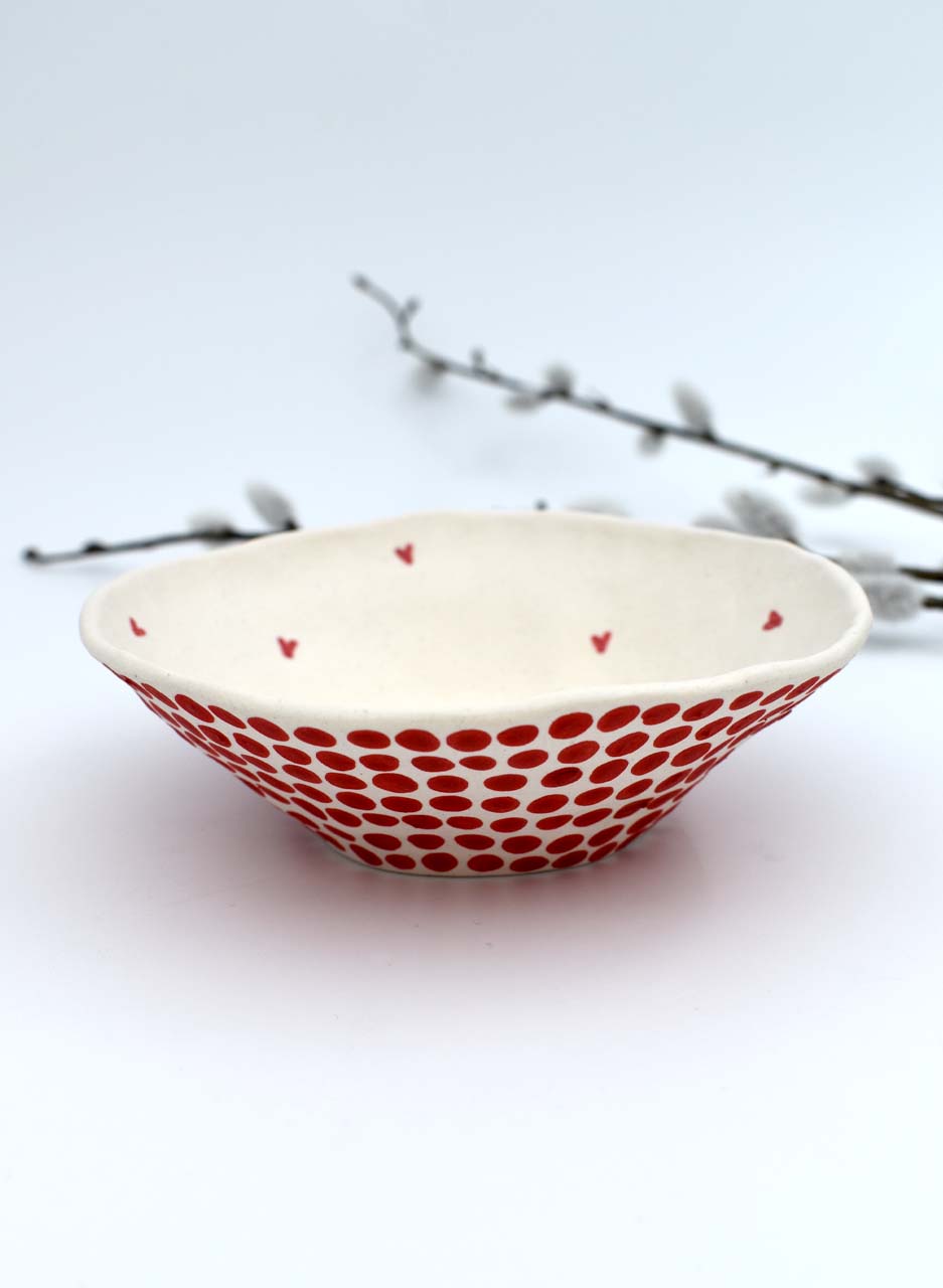 Red Heart Bowl - Mazza Made Ceramics