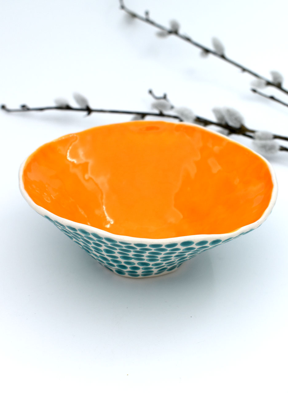 Orange Dottie Bowl - Mazza Made Ceramics - Image 4