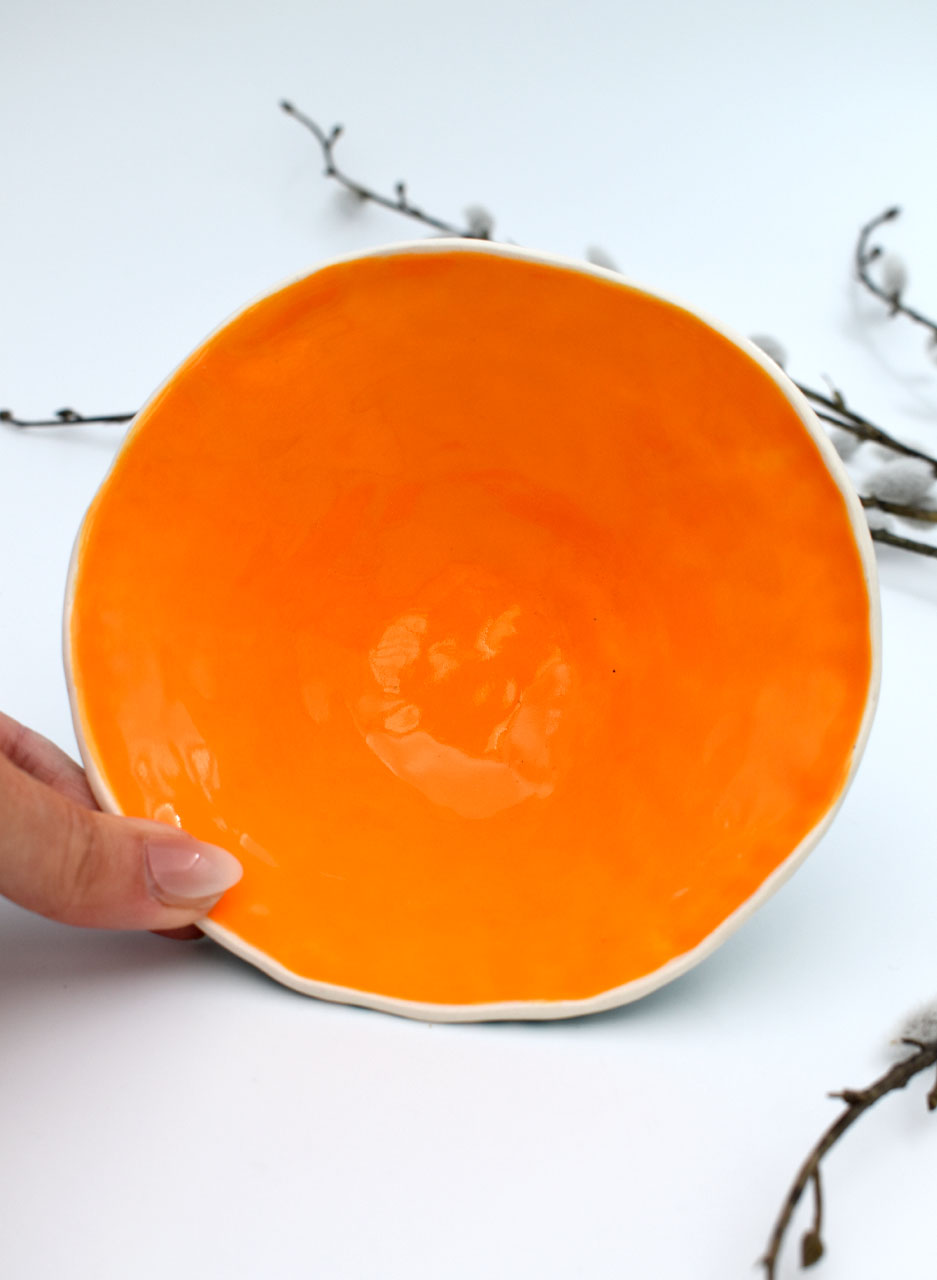 Orange Dottie Bowl - Mazza Made Ceramics - Image 3