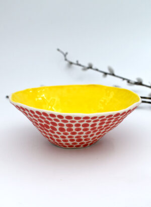 Yellow Dottie Bowl - Mazza Made Ceramics