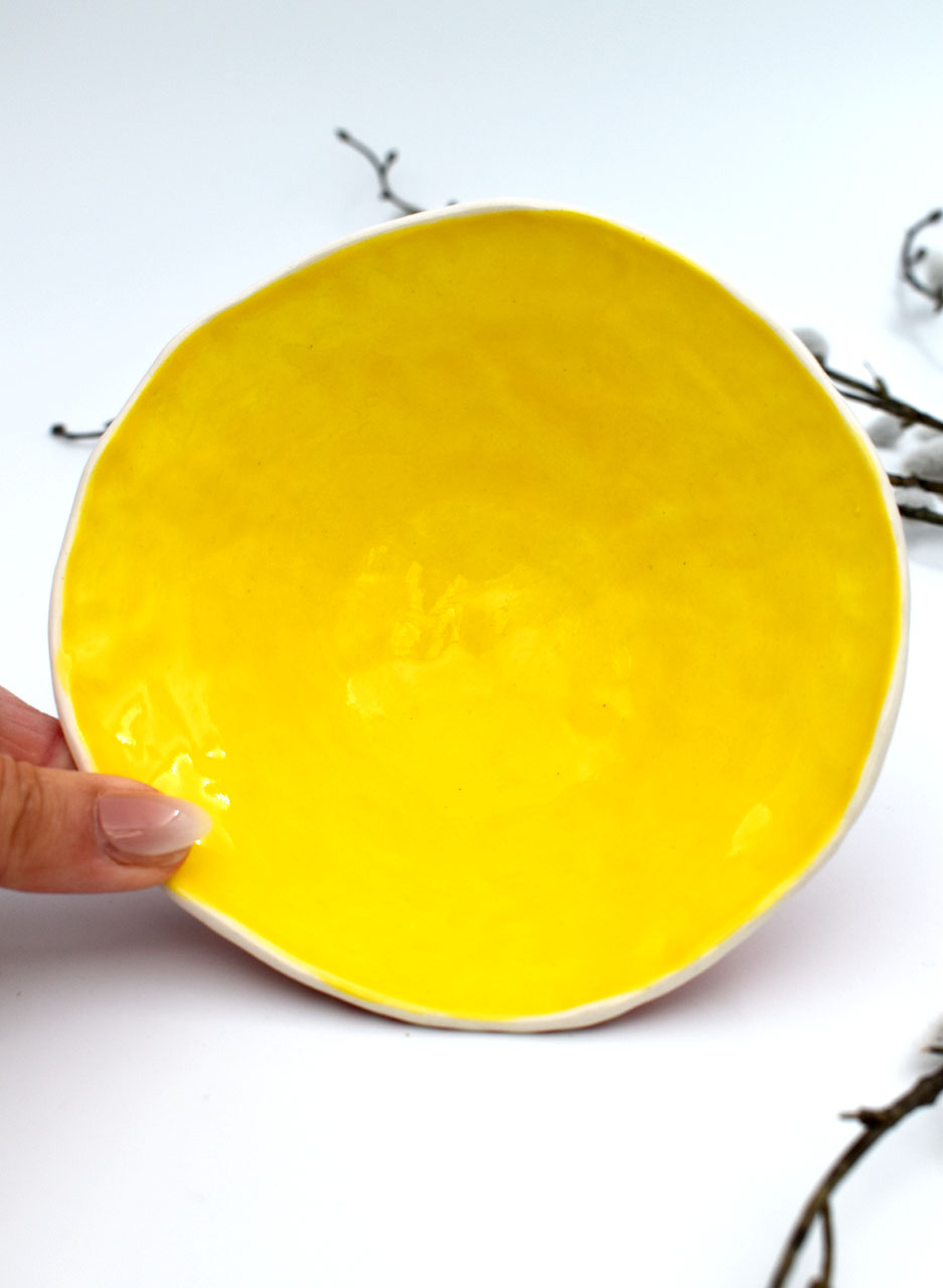 Yellow Dottie Bowl - Mazza Made Ceramics - Image 2