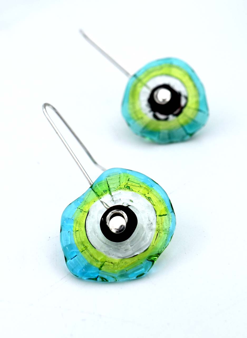 Amoeba Blue Earrings - Isla Osborne - Image 2