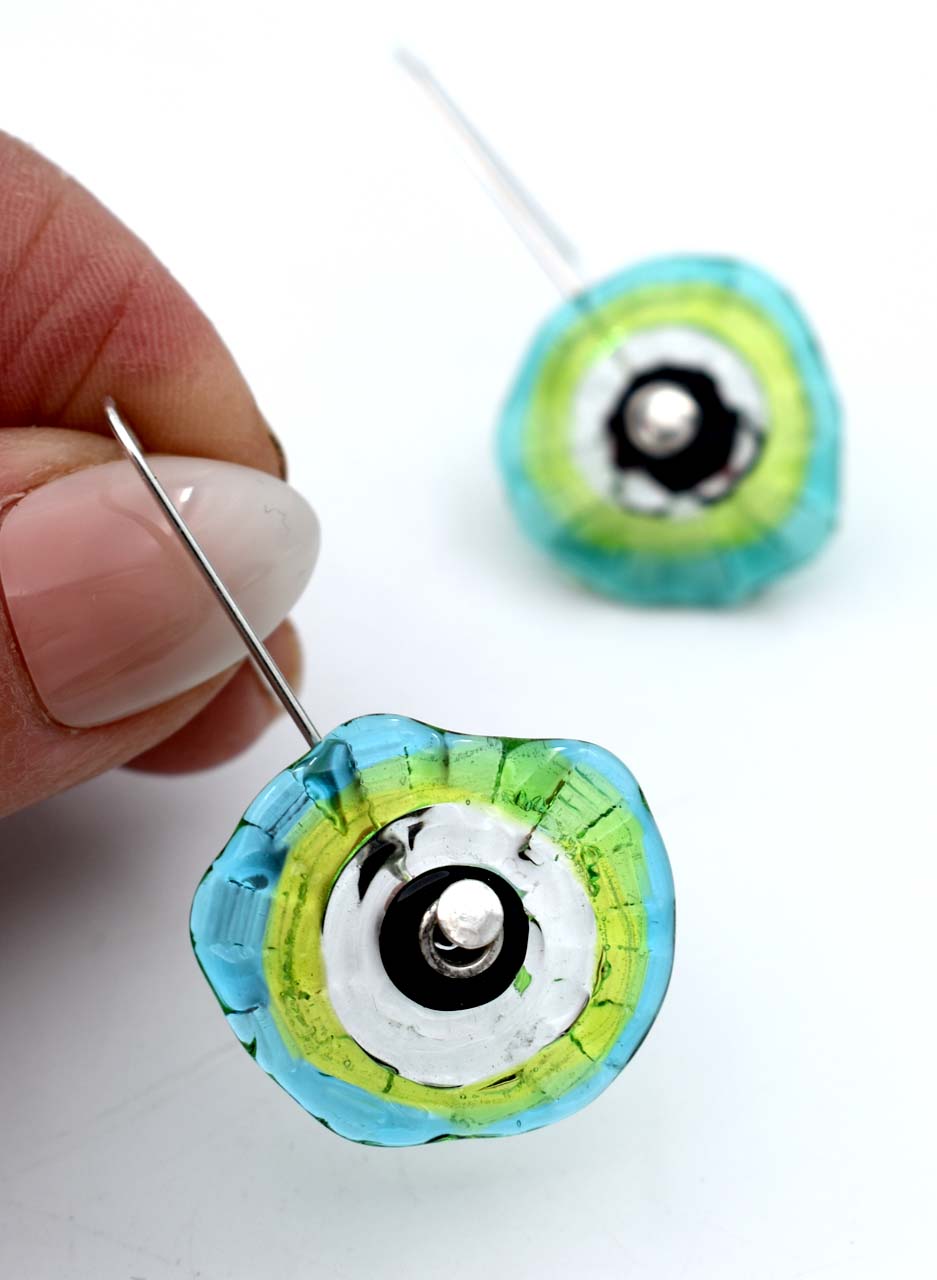Amoeba Blue Earrings - Isla Osborne - Image 3