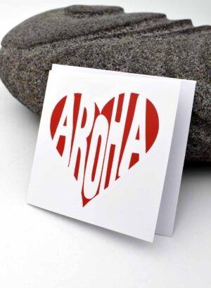Aroha Mai, Aroha Atu (Mini Note Card) - Red Ink Design