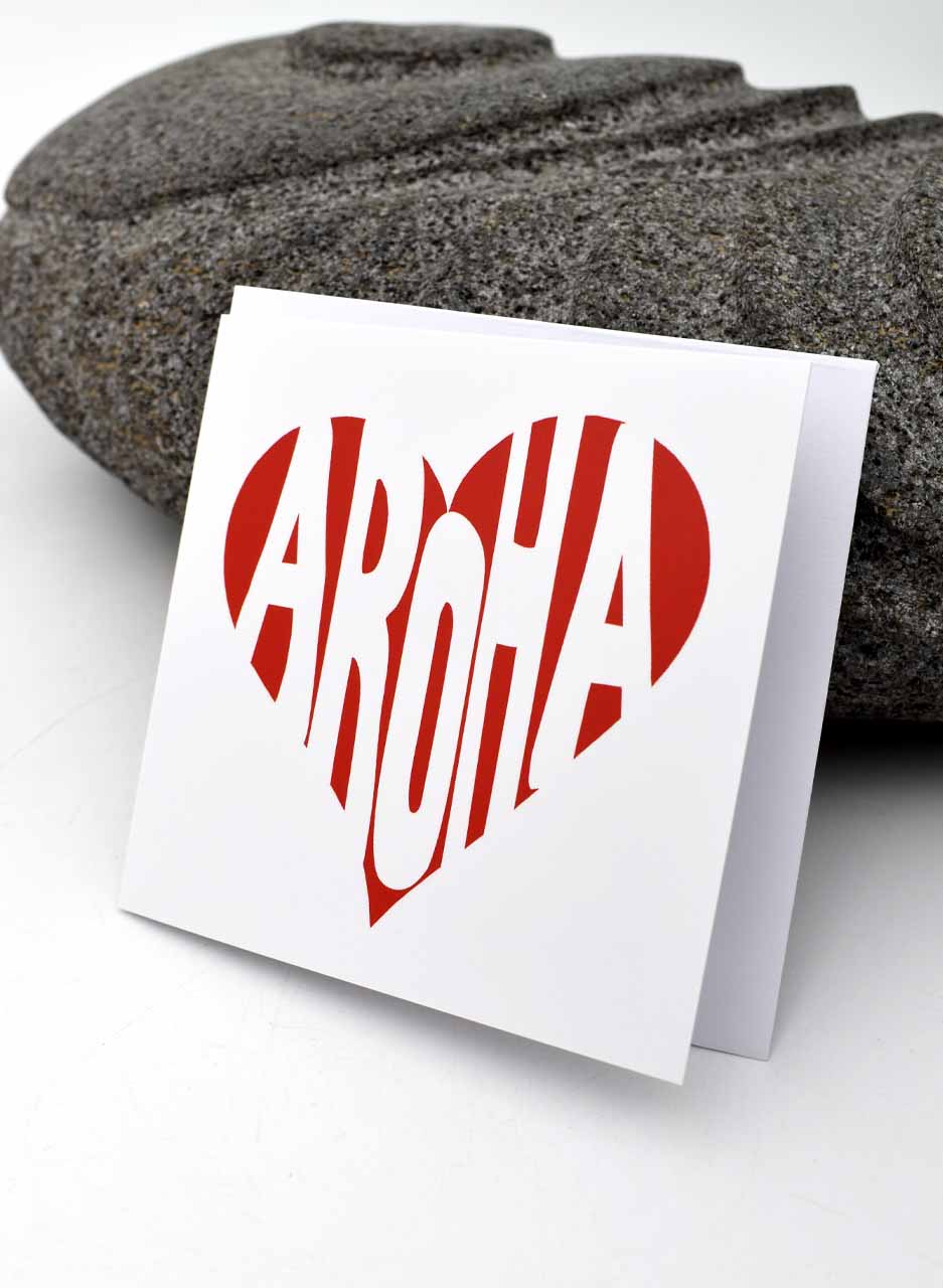 Aroha Mai, Aroha Atu (Mini Note Card) - Red Ink Design