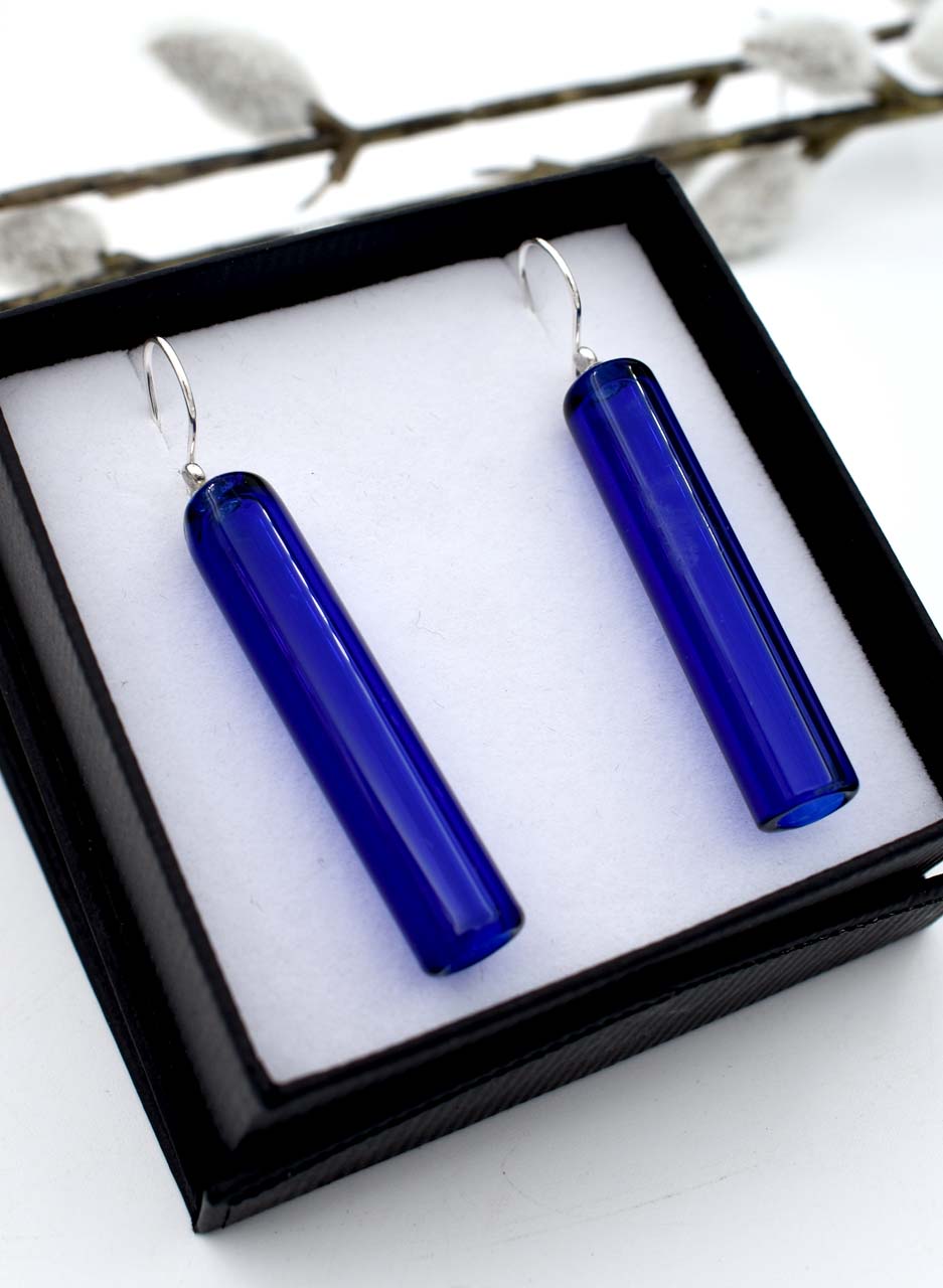 Blue Tube Earrings - Isla Osborne - Image 2