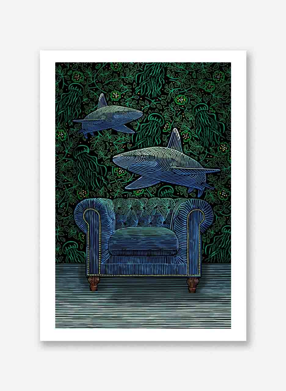 Dark and Sharky (Limited Edition Print) - Angela Croft - Image 2