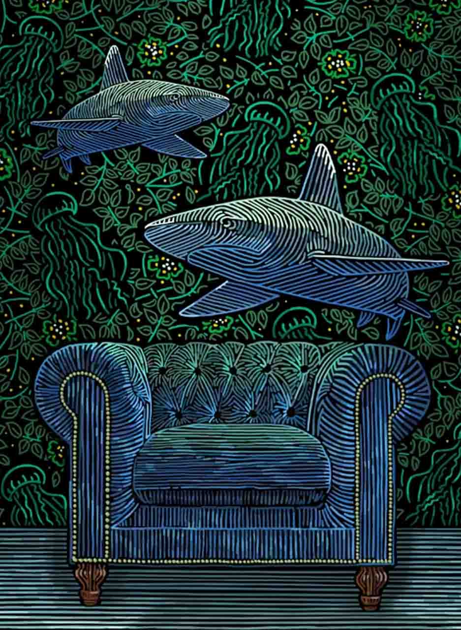 Dark and Sharky (Limited Edition Print) - Angela Croft - Image 3