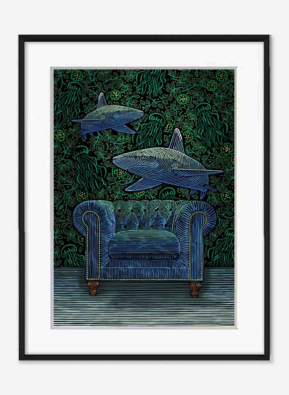 Dark and Sharky (Limited Edition Print) - Angela Croft