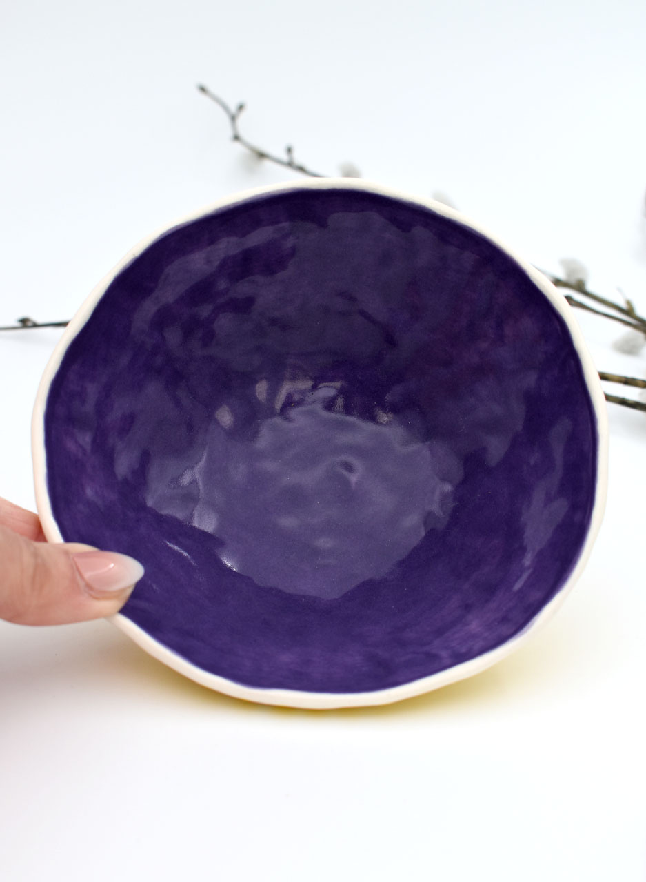 Purple Dottie Bowl - Mazza Made Ceramics - Image 3