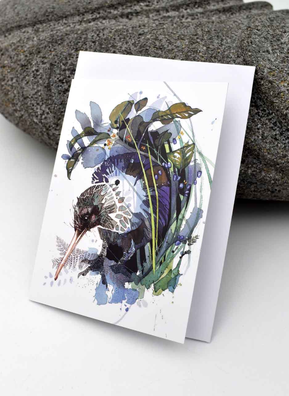 Evening Kiwi (Mini Note Card) - Rachel Walker