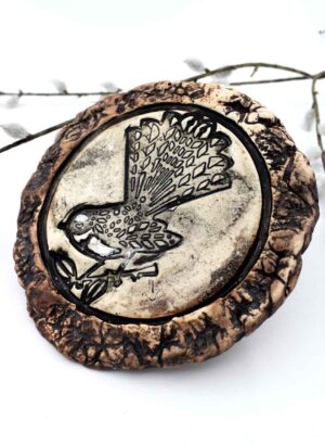 Ceramic Piwakawaka (Wall Plate) – LJH Pottery
